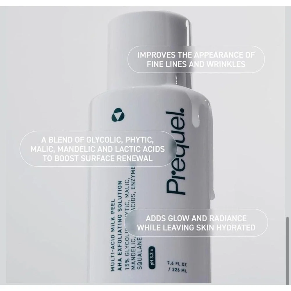 Prequel Multi-Acid Milk Peel AHA Exfoliating Solution 7.6‎ fl oz